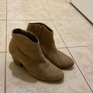 AMERICAN RAG. Tan booties. Women’s size 7M. “Arylie”